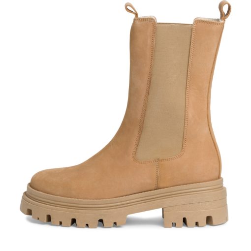 Tamaris 25498-21-310 Női camel barna gumibetétes csizma 