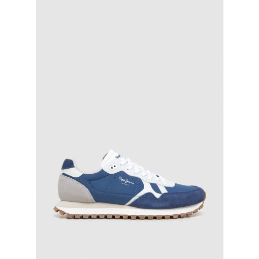 Pepe Jeans PMS40034-585 Férfi kék fűzős sneaker sportcipő